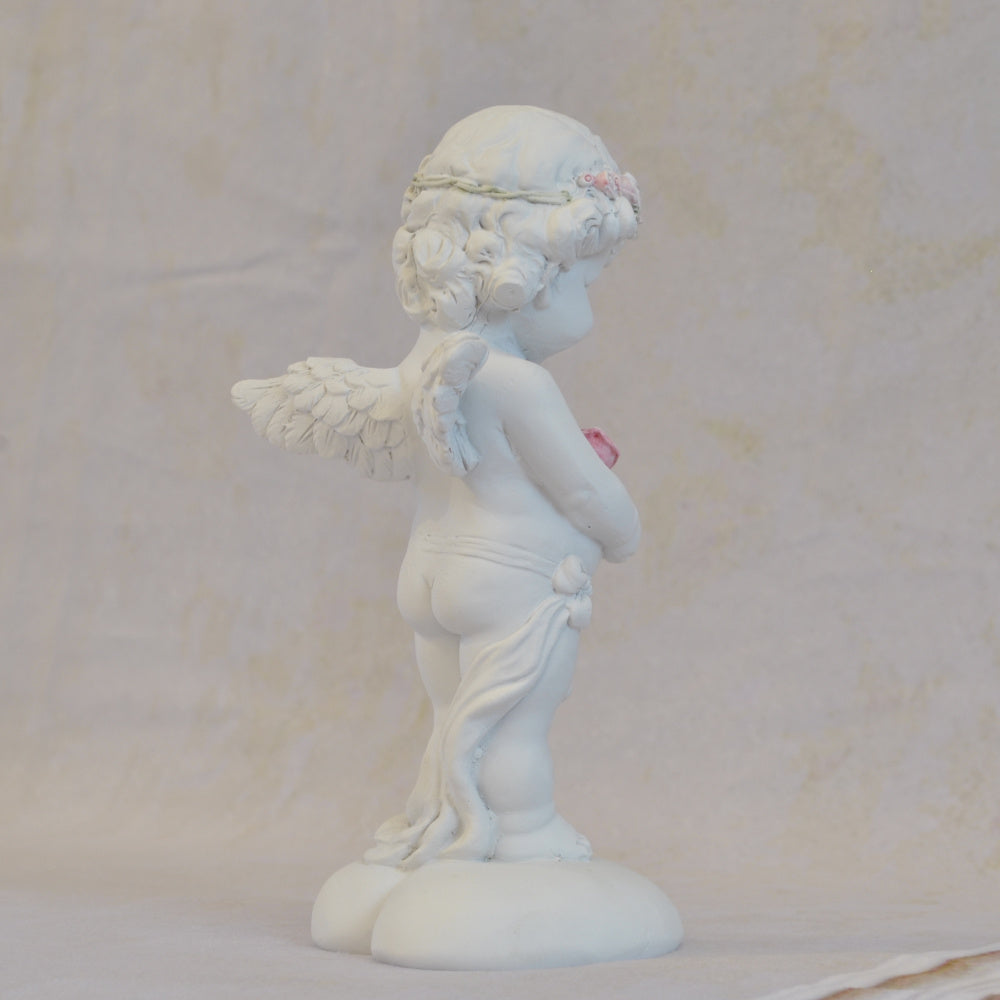 エンジェル置物 バラ一輪と天使 天使置物 一輪のバラ エンジェル 天使 置物 天使雑貨 エンジェル雑貨 368111