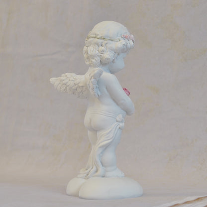 エンジェル置物 バラ一輪と天使 天使置物 一輪のバラ エンジェル 天使 置物 天使雑貨 エンジェル雑貨 368111