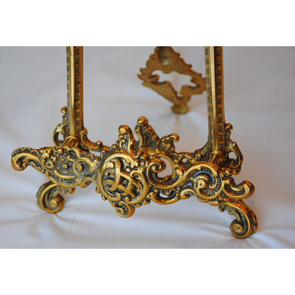 イーゼル S スモール 皿立て ゴールド エレガント ロココ 真鍮 ブラス イタリア製 アンティーク調 雑貨 388013