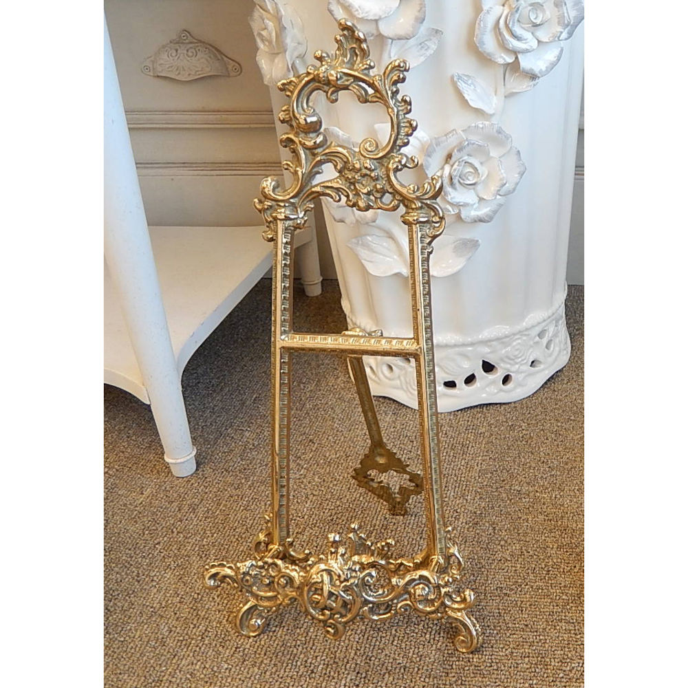 イーゼル S スモール 皿立て ゴールド エレガント ロココ 真鍮 ブラス イタリア製 アンティーク調 雑貨 388013