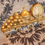 キーハンガー 壁掛けフック 葡萄 ワイン 樽 おしゃれ フック アンティーク調 金色 ゴールド 雑貨 真鍮製 ブラス イタリー製 スティラーズ STILARS 388030