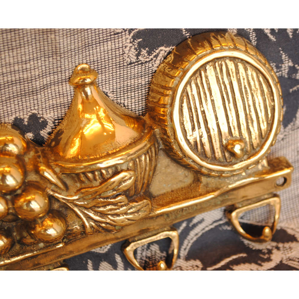 キーハンガー 壁掛けフック 葡萄 ワイン 樽 おしゃれ フック アンティーク調 金色 ゴールド 雑貨 真鍮製 ブラス イタリー製 スティラーズ STILARS 388030