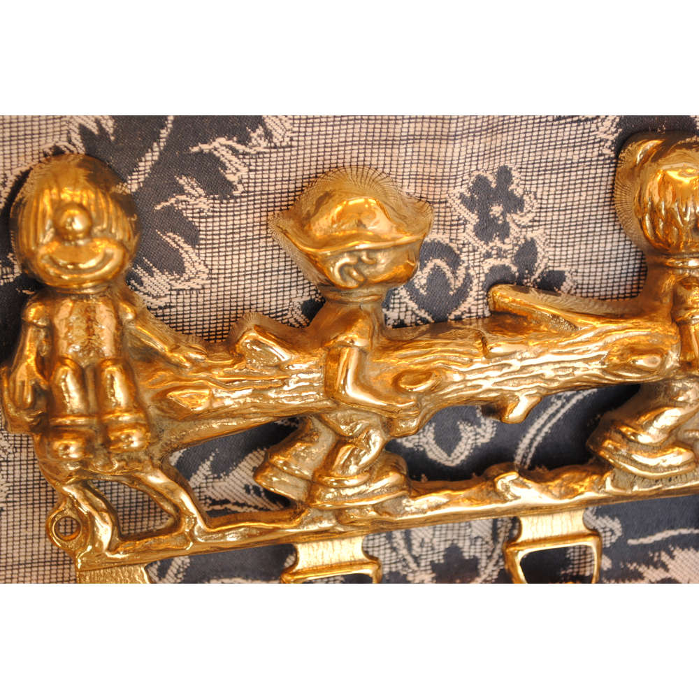 キーハンガー 壁掛けフック チルドレン ボーイズ おしゃれ フック アンティーク調 金色 ゴールド 雑貨 真鍮製 ブラス イタリー製 スティラーズ STILARS 388031