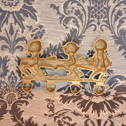 キーハンガー 壁掛けフック チルドレン ボーイズ おしゃれ フック アンティーク調 金色 ゴールド 雑貨 真鍮製 ブラス イタリー製 スティラーズ STILARS 388031