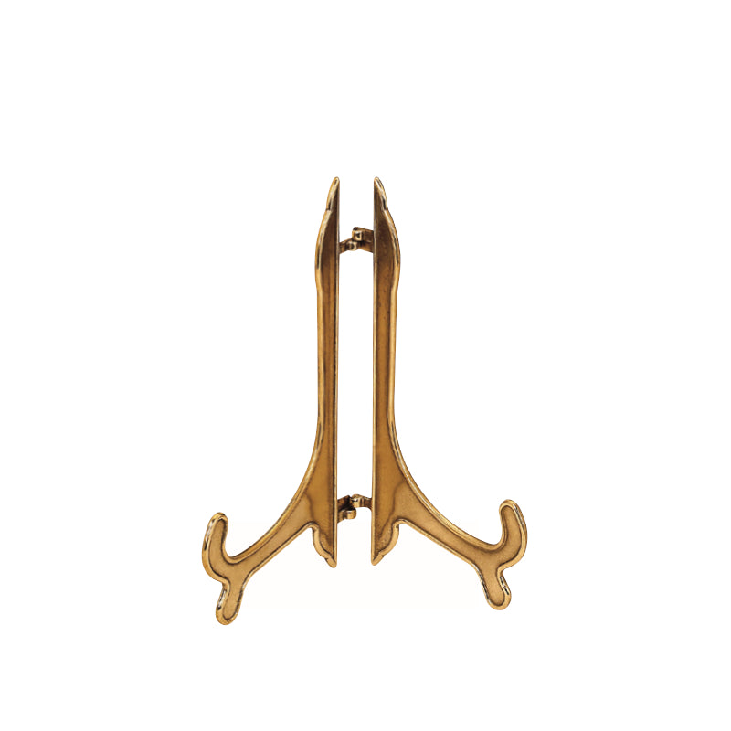 皿立て イーゼル Ｓサイズ 光沢仕上げ ゴールド エレガント ロココ 真鍮雑貨 真鍮 ブラス イタリア製 アンティーク調 雑貨 スティラーズ STILARS 388136