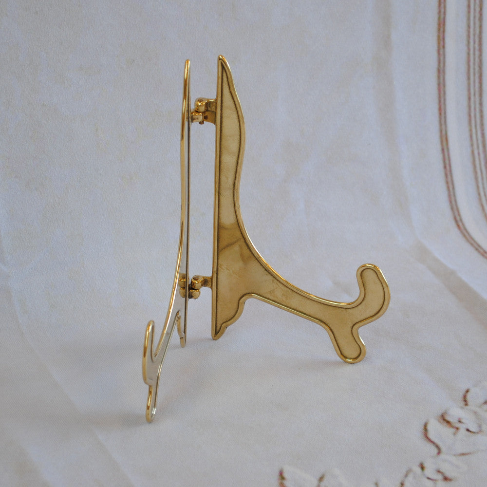 皿立て イーゼル Ｓサイズ 光沢仕上げ ゴールド エレガント ロココ 真鍮雑貨 真鍮 ブラス イタリア製 アンティーク調 雑貨 スティラーズ STILARS 388136