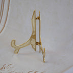 皿立て イーゼル Ｓサイズ 光沢仕上げ ゴールド エレガント ロココ 真鍮雑貨 真鍮 ブラス イタリア製 アンティーク調 雑貨 スティラーズ STILARS 388136