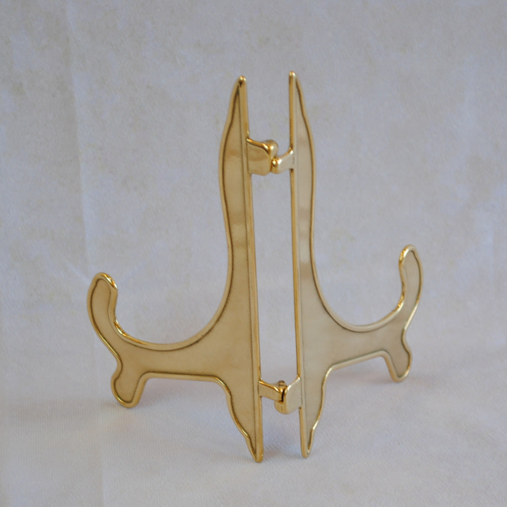 皿立て イーゼル Ｓサイズ 光沢仕上げ ゴールド エレガント ロココ 真鍮雑貨 真鍮 ブラス イタリア製 アンティーク調 雑貨 スティラーズ STILARS 388136