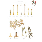 皿立て イーゼル Ｓサイズ 光沢仕上げ ゴールド エレガント ロココ 真鍮雑貨 真鍮 ブラス イタリア製 アンティーク調 雑貨 スティラーズ STILARS 388136