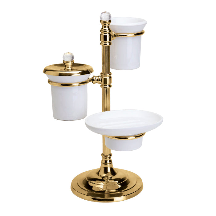 コスメツリー ソープデュッシュ イタリア製 おしゃれ 陶器 イタリアンクラシック 真鍮 ブラス製 かわいい サニタリー 洗面 インテリア雑貨 置物 388311