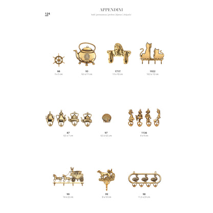 キーラック キーハンガー 壁掛けフック 猫 キャット CAT 真鍮製 真鍮雑貨 雑貨 鍵掛け イタリア製 インテリア雑貨 金 真鍮 ブラス スティラーズ STILARS 388355