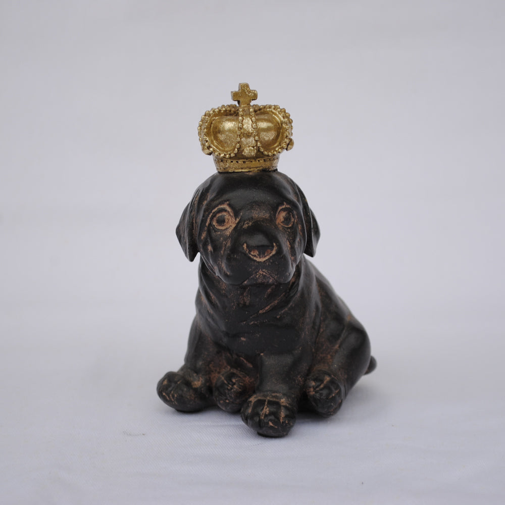 クラウンドッグ オブジェ クラウン dog ラブラドール 陶器 オーナメント 子犬 犬 子供 DavidHome 44311DG