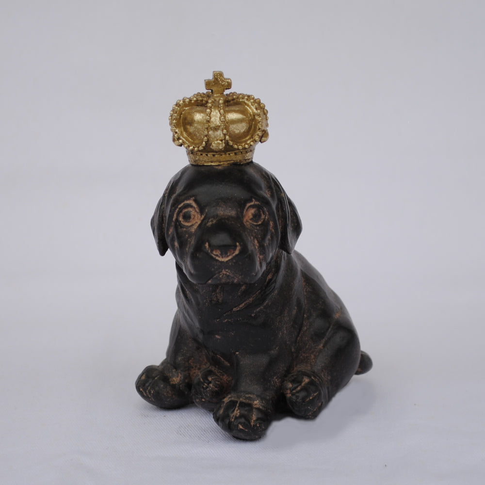 クラウンドッグ オブジェ クラウン dog ラブラドール 陶器 オーナメント 子犬 犬 子供 DavidHome 44311DG
