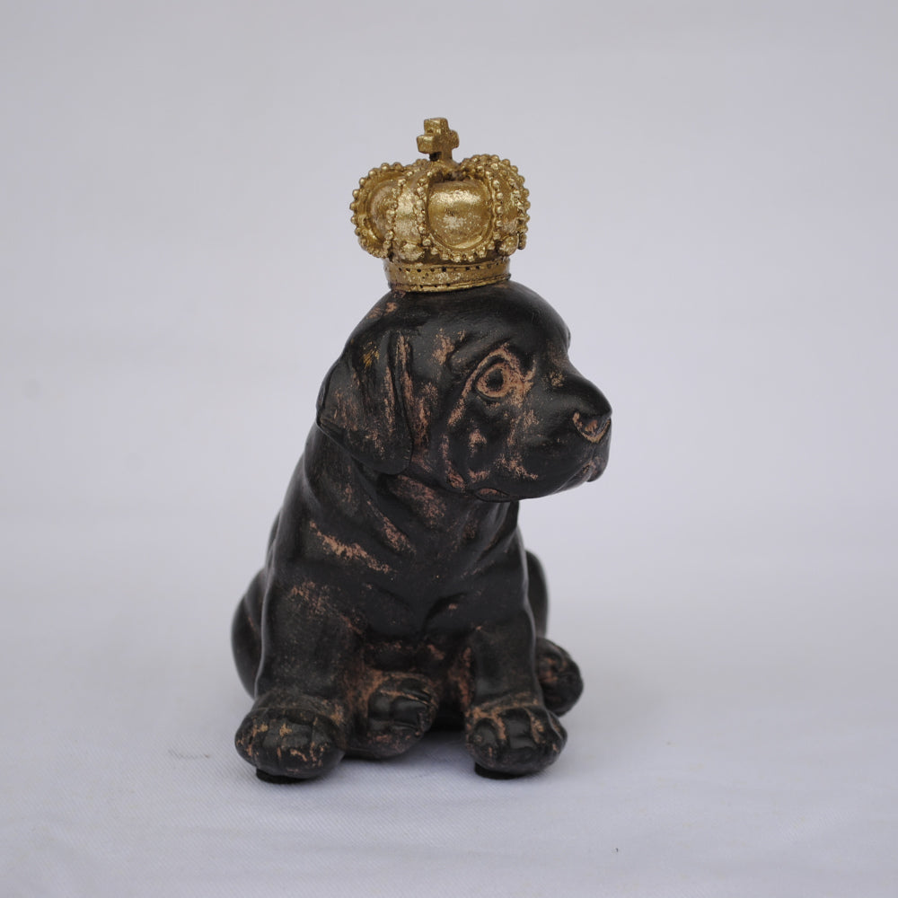 クラウンドッグ オブジェ クラウン dog ラブラドール 陶器 オーナメント 子犬 犬 子供 DavidHome 44311DG