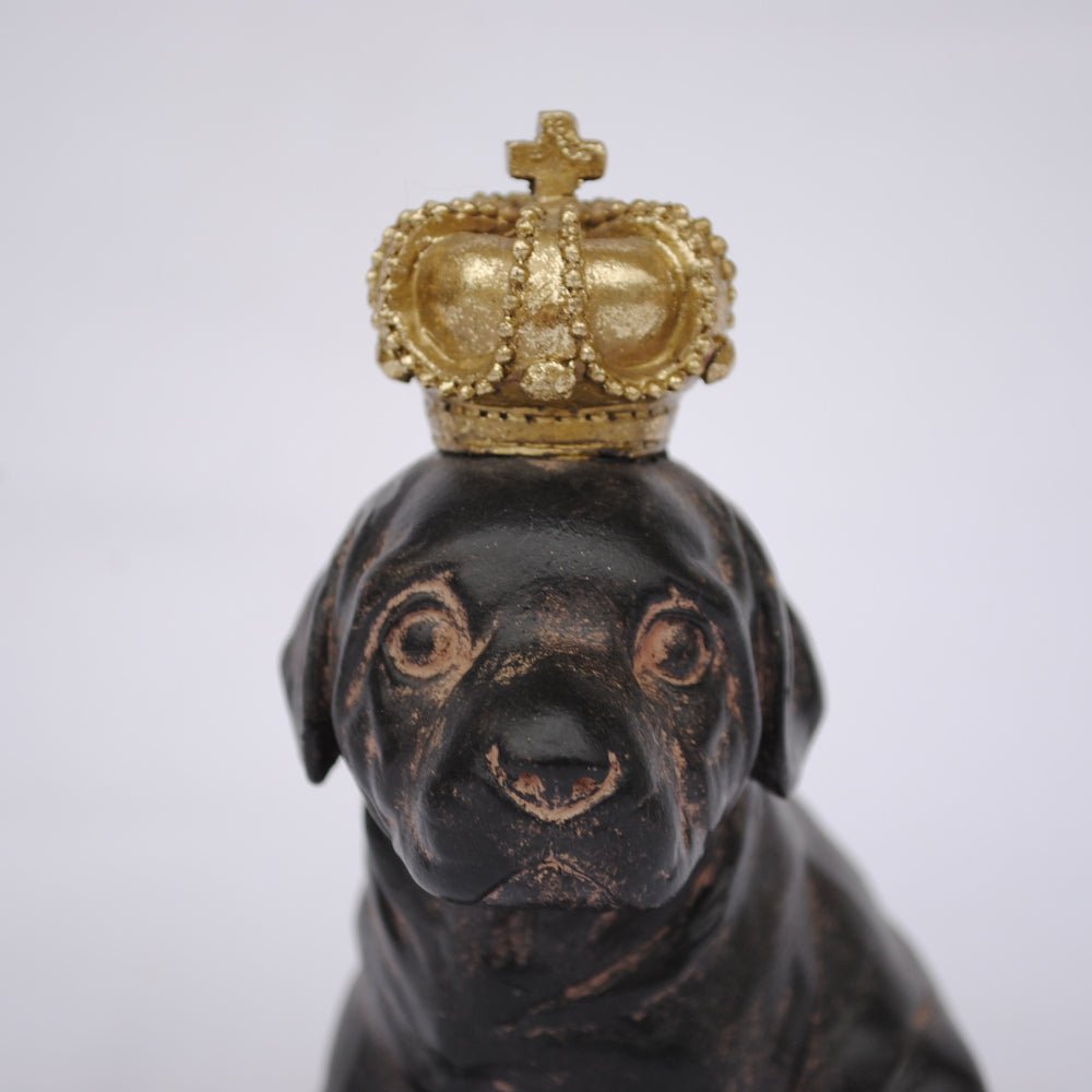 クラウンドッグ オブジェ クラウン dog ラブラドール 陶器 オーナメント 子犬 犬 子供 DavidHome 44311DG