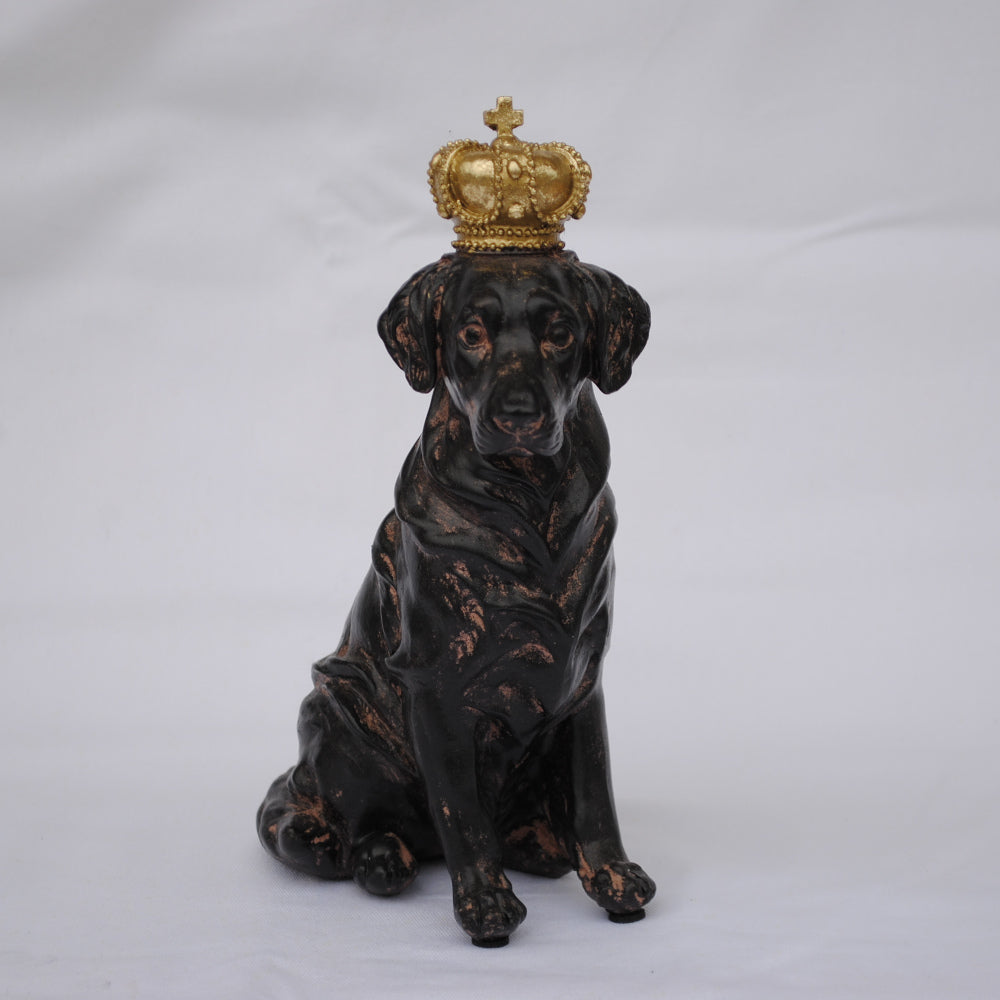 クラウンドッグ ドッグオブジェ クラウン dog ラブラドール 陶器 オーナメント 犬 DavidHome 44312DG