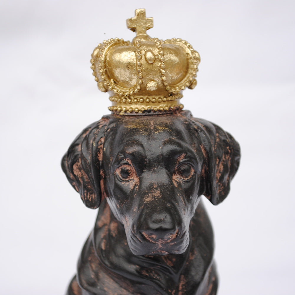 クラウンドッグ ドッグオブジェ クラウン dog ラブラドール 陶器 オーナメント 犬 DavidHome 44312DG