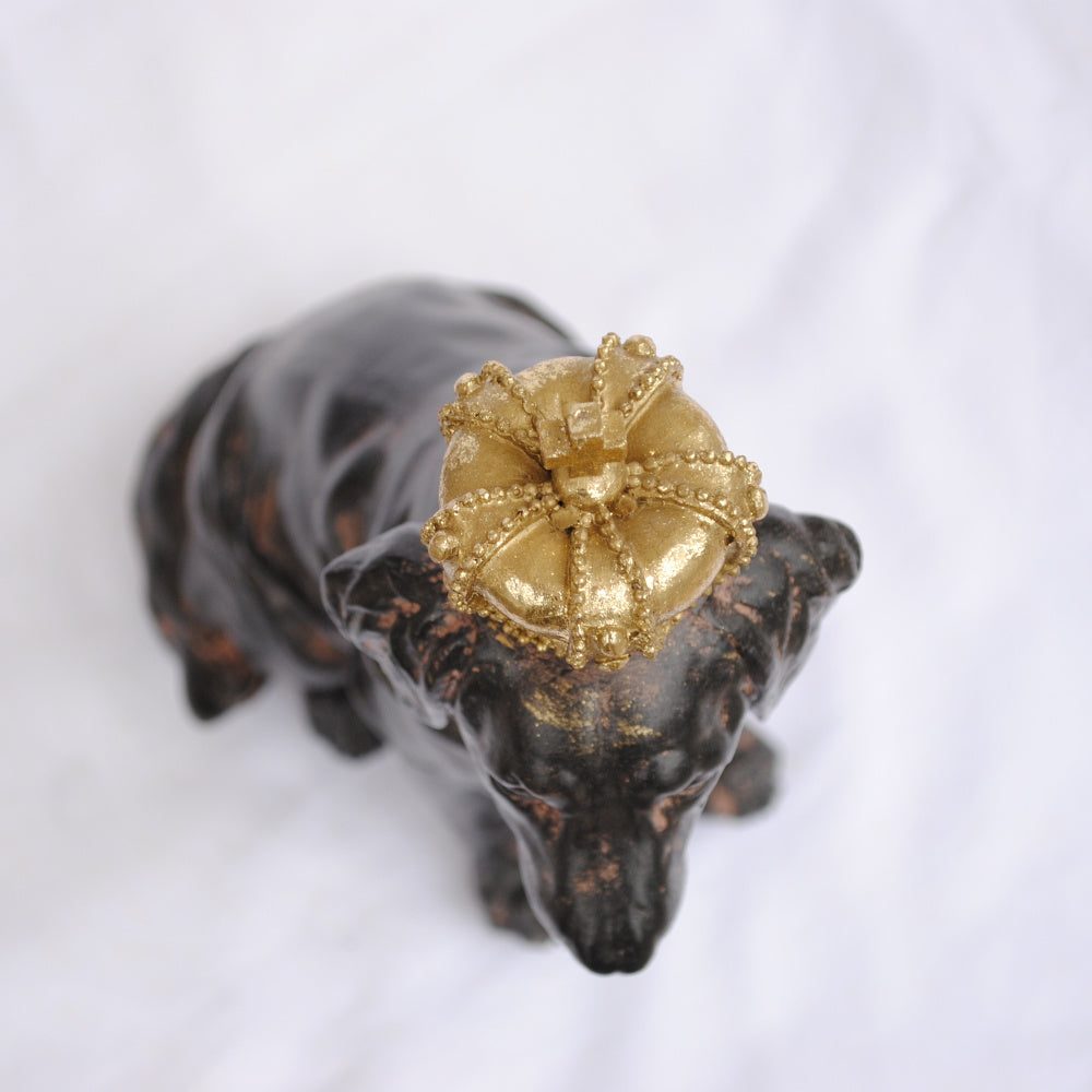 クラウンドッグ ドッグオブジェ クラウン dog ラブラドール 陶器 オーナメント 犬 DavidHome 44312DG
