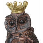フクロウ男爵 クラウンフクロウ フクロウオブジェ クラウン owl フクロウ 陶器 オーナメント ふくろう 梟 DavidHome 44313OL