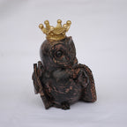 フクロウ男爵 クラウンフクロウ フクロウオブジェ クラウン owl フクロウ 陶器 オーナメント ふくろう 梟 DavidHome 44313OL