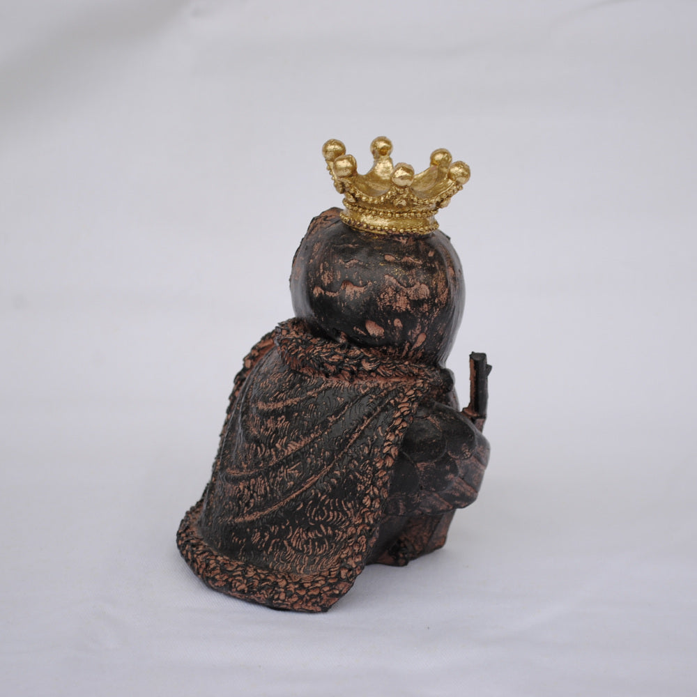フクロウ男爵 クラウンフクロウ フクロウオブジェ クラウン owl フクロウ 陶器 オーナメント ふくろう 梟 DavidHome 44313OL