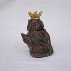 フクロウ男爵 クラウンフクロウ フクロウオブジェ クラウン owl フクロウ 陶器 オーナメント ふくろう 梟 DavidHome 44313OL