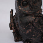 フクロウ男爵 クラウンフクロウ フクロウオブジェ クラウン owl フクロウ 陶器 オーナメント ふくろう 梟 DavidHome 44313OL