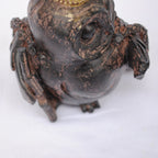 フクロウ男爵 クラウンフクロウ フクロウオブジェ クラウン owl フクロウ 陶器 オーナメント ふくろう 梟 DavidHome 44313OL