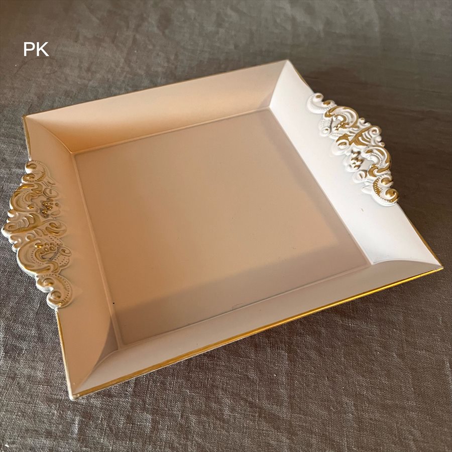 トレイ オシャレ トレー 23×19 クラシック お盆 スクエア 四角 ピンク 52500TY-PK