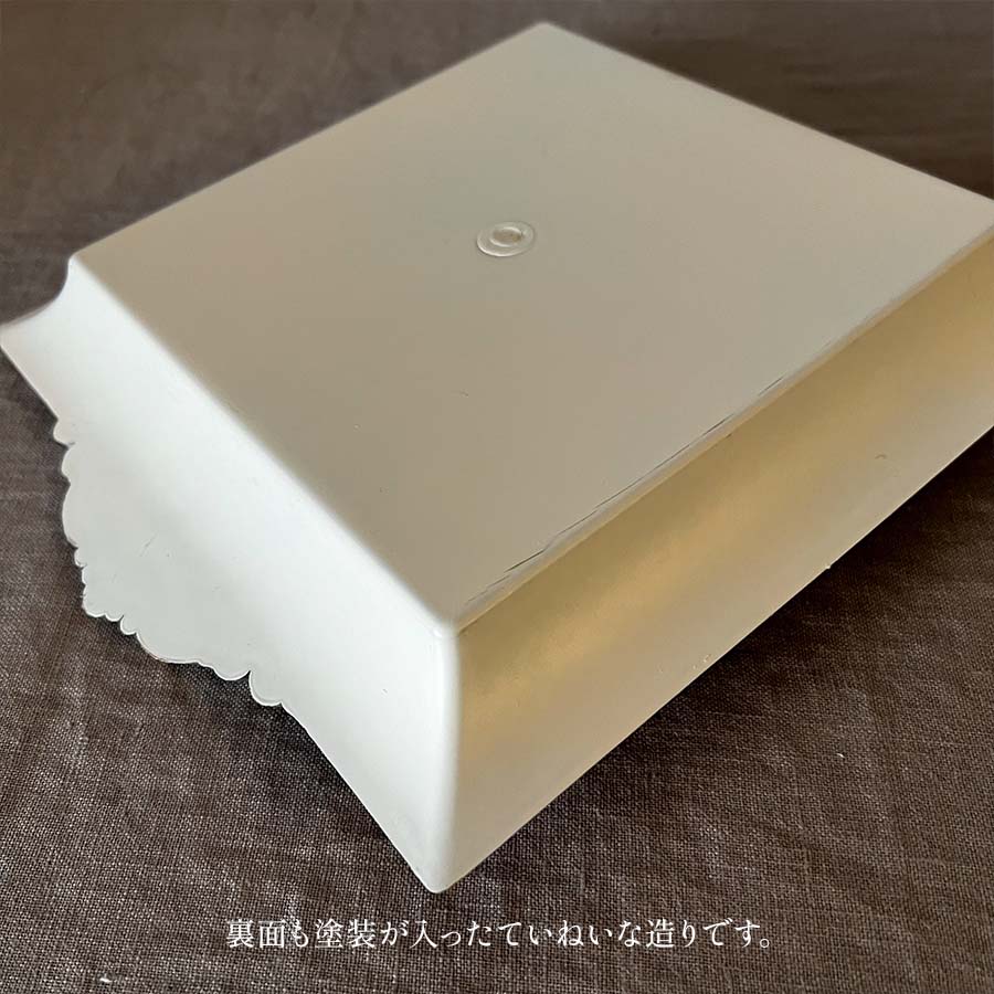 トレイ オシャレ トレー 23×19 ホワイト クラシック お盆 スクエア 四角 白に金 52500TY-WH