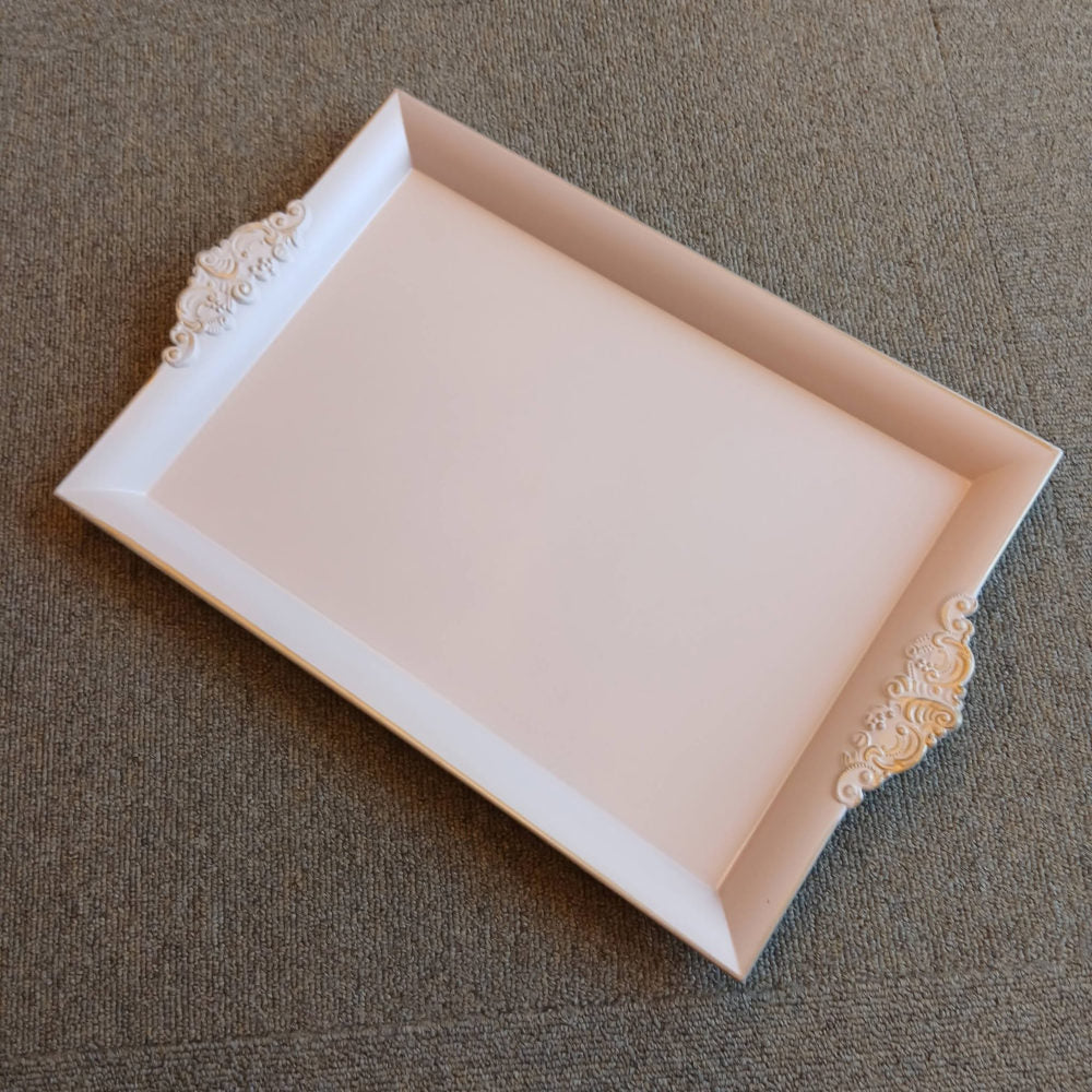 トレイ オシャレ トレー 40×26 クラシック お盆 レキュタングラー 長方形 ピンク 52502TY-PK