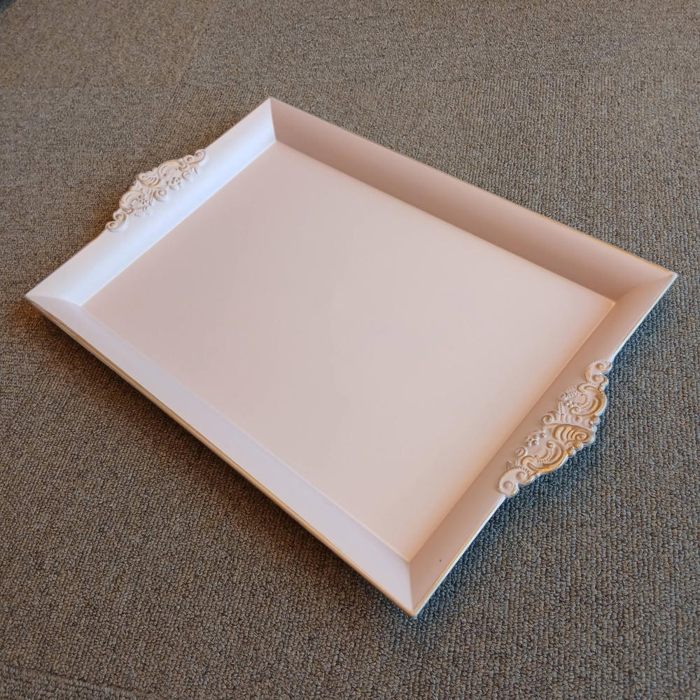 トレイ オシャレ トレー 40×26 クラシック お盆 レキュタングラー 長方形 ピンク 52502TY-PK