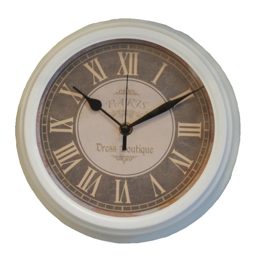 時計 掛時計 壁掛け時計 ウォールクロック アンティーク風 アンティーク調 白 ホワイト 57106WC-PARIS-WH