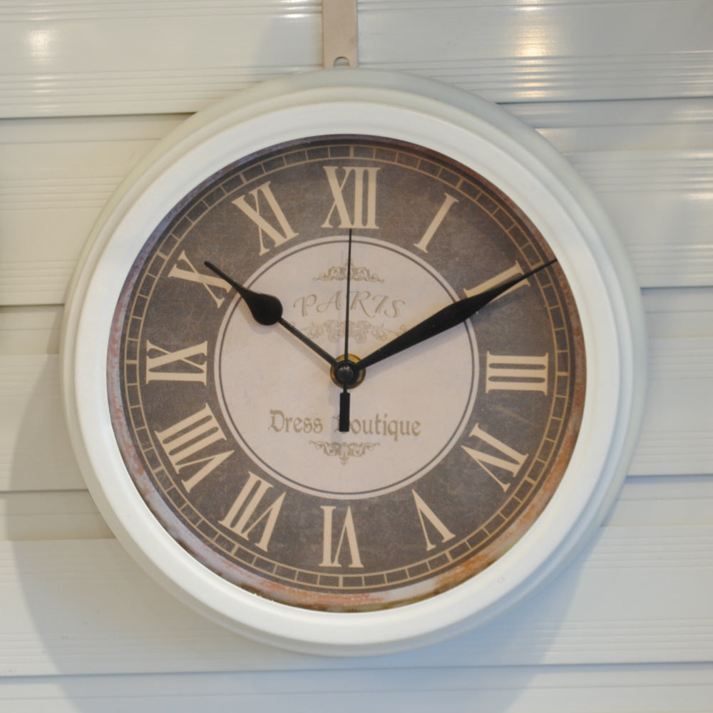 時計 掛時計 壁掛け時計 ウォールクロック アンティーク風 アンティーク調 白 ホワイト 57106WC-PARIS-WH