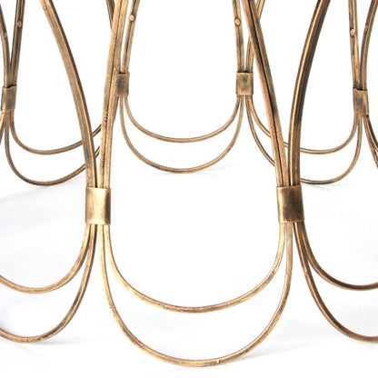 センターテーブル コーヒーテーブル アイアンテーブル アンティークゴールド ガラストップ メトロポリタンスタイル 7135002