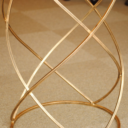 アクセントテーブル コーヒーテーブル アイアン アンティークゴールド ガラストップ メトロポリタンスタイル 7135004