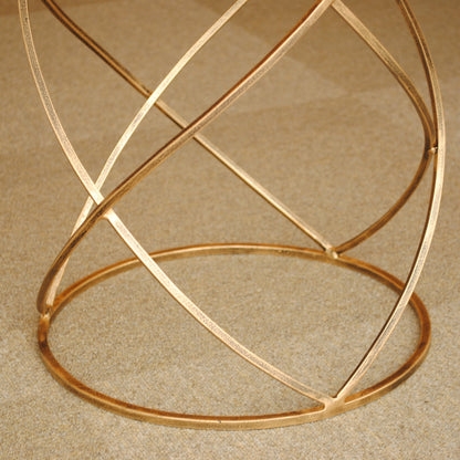 アクセントテーブル コーヒーテーブル アイアン アンティークゴールド ガラストップ メトロポリタンスタイル 7135004