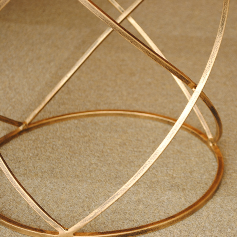 アクセントテーブル コーヒーテーブル アイアン アンティークゴールド ガラストップ メトロポリタンスタイル 7135004