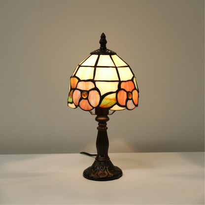 テーブルランプ おしゃれ ステンドグラス エレガント ティファニー アンティーク シェード アイアン 丸 ラウンド 718007
