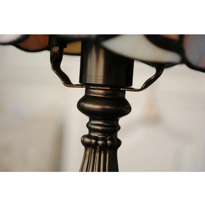 テーブルランプ おしゃれ ステンドグラス エレガント ティファニー アンティーク シェード アイアン 丸 ラウンド 718007