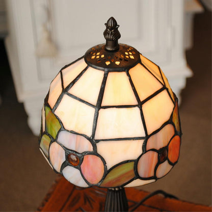 テーブルランプ おしゃれ ステンドグラス エレガント ティファニー アンティーク シェード アイアン 丸 ラウンド 718007