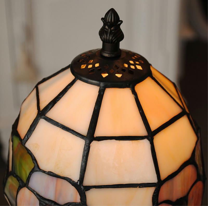 テーブルランプ おしゃれ ステンドグラス エレガント ティファニー アンティーク シェード アイアン 丸 ラウンド 718007