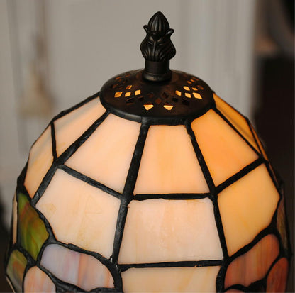 テーブルランプ おしゃれ ステンドグラス エレガント ティファニー アンティーク シェード アイアン 丸 ラウンド 718007