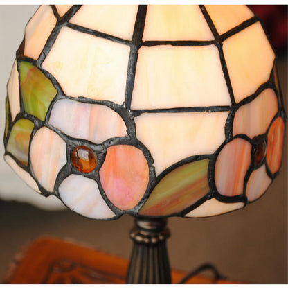 テーブルランプ おしゃれ ステンドグラス エレガント ティファニー アンティーク シェード アイアン 丸 ラウンド 718007