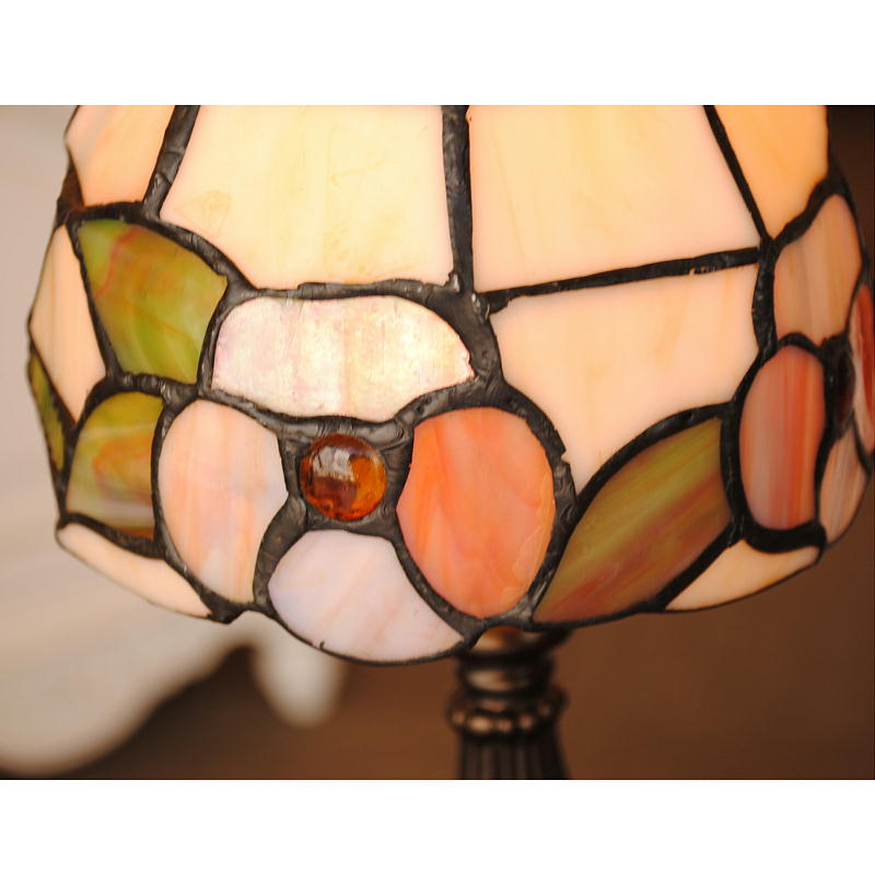 テーブルランプ おしゃれ ステンドグラス エレガント ティファニー アンティーク シェード アイアン 丸 ラウンド 718007