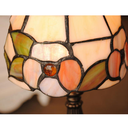 テーブルランプ おしゃれ ステンドグラス エレガント ティファニー アンティーク シェード アイアン 丸 ラウンド 718007