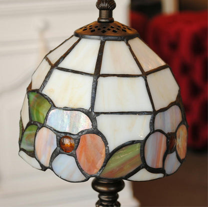 テーブルランプ おしゃれ ステンドグラス エレガント ティファニー アンティーク シェード アイアン 丸 ラウンド 718007