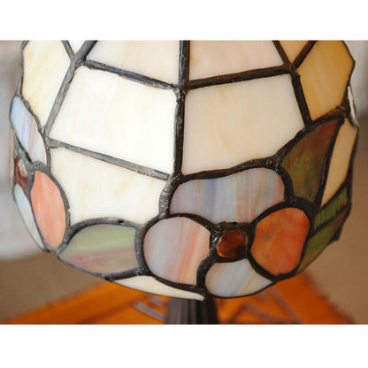 テーブルランプ おしゃれ ステンドグラス エレガント ティファニー アンティーク シェード アイアン 丸 ラウンド 718007