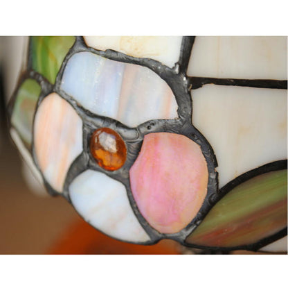 テーブルランプ おしゃれ ステンドグラス エレガント ティファニー アンティーク シェード アイアン 丸 ラウンド 718007