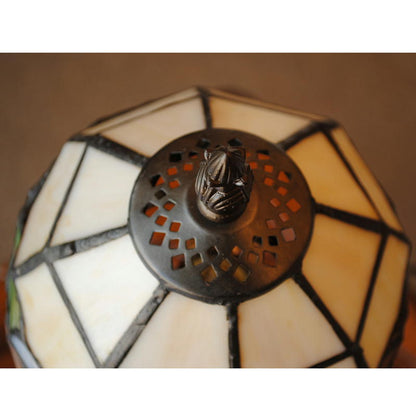 テーブルランプ おしゃれ ステンドグラス エレガント ティファニー アンティーク シェード アイアン 丸 ラウンド 718007